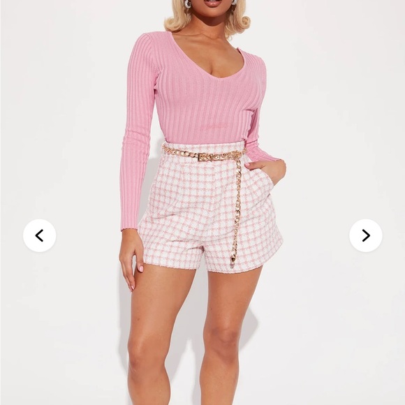 Pink Ribbed Top Size Small - Picture 2 of 3